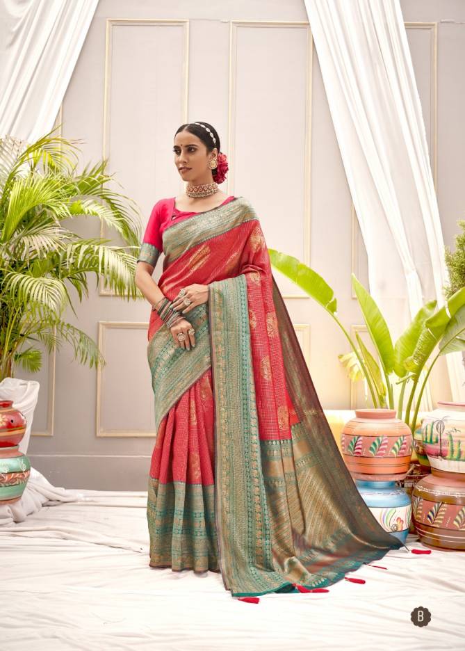 Shangrila Varlakshmi Silk 6 Latest Fancy Wedding Wear Organza Saree Collection